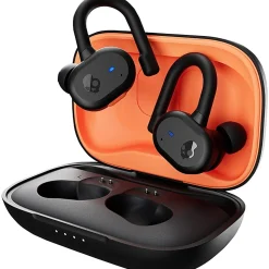 Skullcandy Push Active In-Ear True Wireless Headphones, Black/Orange