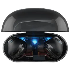 Skullcandy Rail True Wireless Noise-Canceling Bluetooth® Earbuds With Microphone And Charging Case, True Black, S2IPW-P740