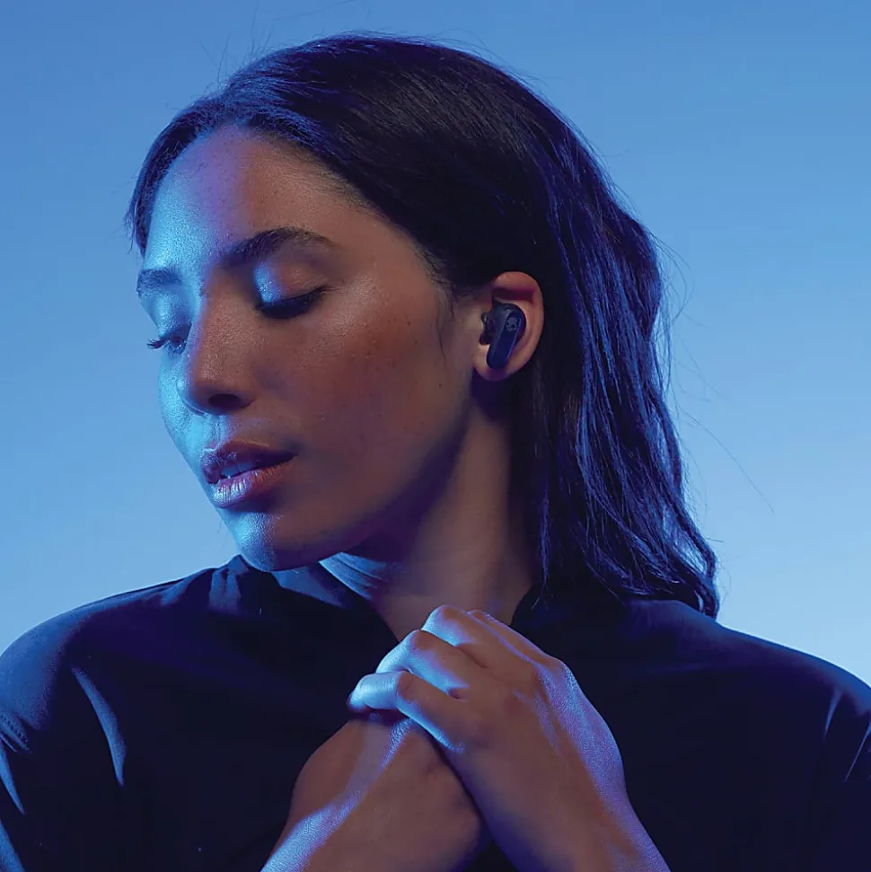 Skullcandy Rail True Wireless Noise-Canceling Bluetooth® Earbuds With Microphone And Charging Case, True Black, S2IPW-P740