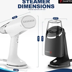 Smartek Foldable Dual Voltage Steamer, White, Total Qty 1