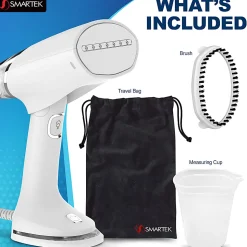 Smartek Foldable Dual Voltage Steamer, White, Total Qty 1