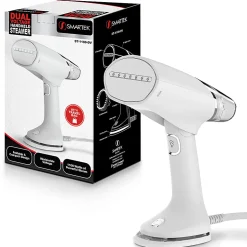 Smartek Foldable Dual Voltage Steamer, White, Total Qty 1