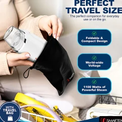 Smartek Foldable Dual Voltage Steamer, White, Total Qty 1