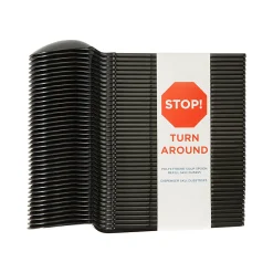 SmartStock T-Series Disposable Cutlery Refills, Polystyrene Soup Spoons, Black, 40 Soup Spoons Per Refill, Box Of 24 Refills
