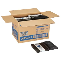 SmartStock T-Series Disposable Cutlery Refills, Polystyrene Knives, Black, 40 Knives Per Refill, Box Of 24 Refills