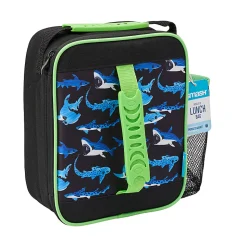 Smash Insulated Duo Lunch Bag, 4-3/16”H x 9-7/8”W x 10-1/4”D, Shark