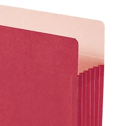 Smead® Colored File Pocket, 8-1/2" x 14", 10% Recycled, Red