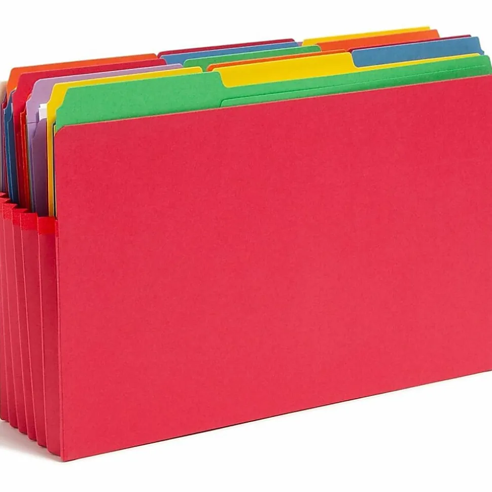 Smead® Colored File Pocket, 8-1/2" x 14", 10% Recycled, Red