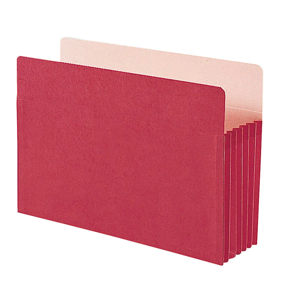 Smead® Colored File Pocket, 8-1/2" x 14", 10% Recycled, Red