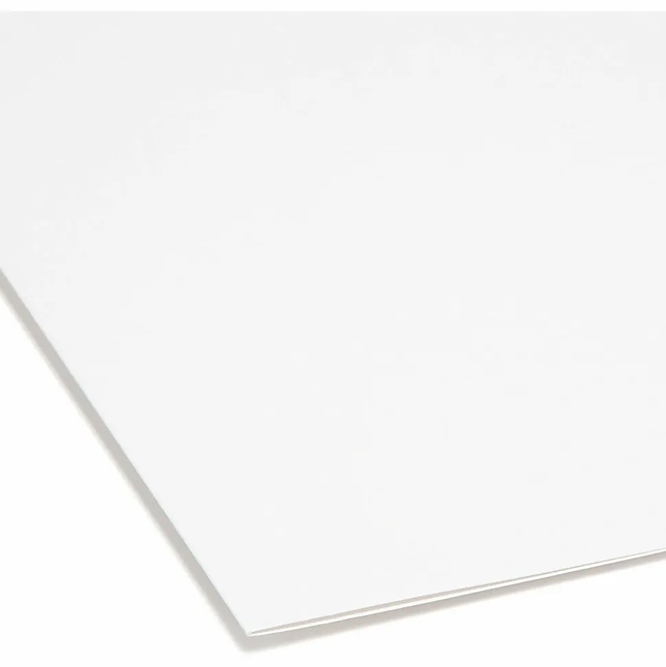 Smead Colored 1/3 Tab Cut Letter Recycled Top Tab File Folder - 8 1/2"x11" - Top Tab Location - Assorted Position Tab Position - White - 10% - 100/Box