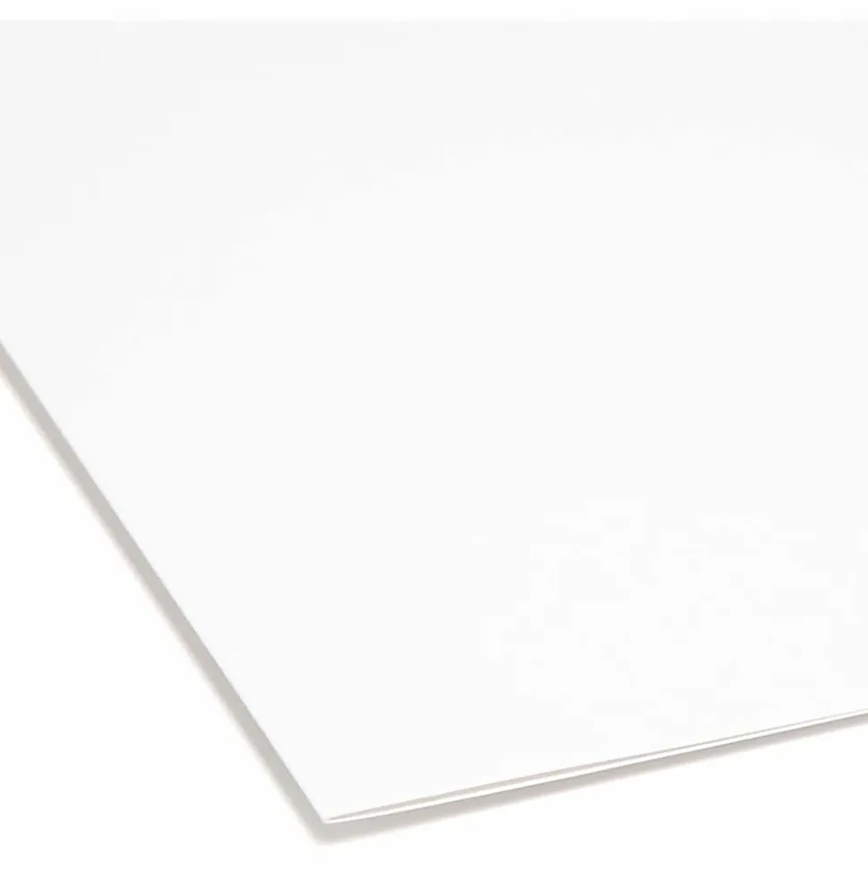 Smead Colored 1/3 Tab Cut Letter Recycled Top Tab File Folder - 8 1/2"x11" - Top Tab Location - Assorted Position Tab Position - White - 10% - 100/Box