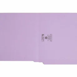 Smead® Color End-Tab Folders, Straight Cut, Letter Size, Lavender, Box Of 100