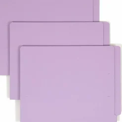Smead® Color End-Tab Folders, Straight Cut, Letter Size, Lavender, Box Of 100