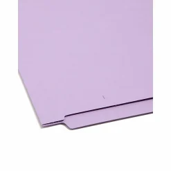 Smead® Color End-Tab Folders, Straight Cut, Letter Size, Lavender, Box Of 100