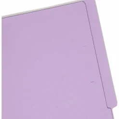 Smead® Color End-Tab Folders, Straight Cut, Letter Size, Lavender, Box Of 100
