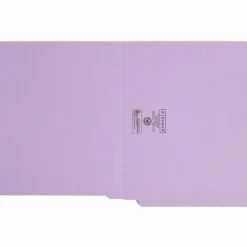 Smead® Color End-Tab Folders, Straight Cut, Letter Size, Lavender, Box Of 100