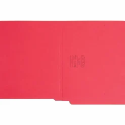 Smead® Color End-Tab Folders, Straight Cut, Letter Size, Red, Box Of 100