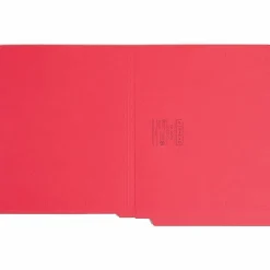 Smead® Color End-Tab Folders, Straight Cut, Letter Size, Red, Box Of 100