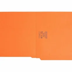 Smead® Color End-Tab Folders, Straight Cut, Letter Size, Orange, Box Of 100