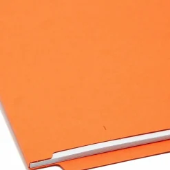 Smead® Color End-Tab Folders, Straight Cut, Letter Size, Orange, Box Of 100