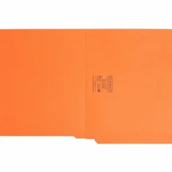 Smead® Color End-Tab Folders, Straight Cut, Letter Size, Orange, Box Of 100