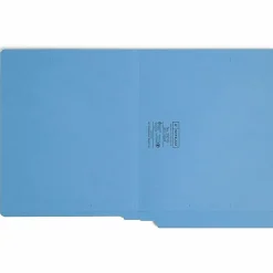 Smead® Color End-Tab Folders, Straight Cut, Letter Size, Blue, Box Of 100
