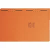 Smead® Color Fastener Folders With Reinforced Tabs, 8 1/2" x 11", Letter Size, 1/3 Tab Cut, Orange, Box Of 50 Folders