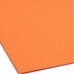 Smead® Color Fastener Folders With Reinforced Tabs, 8 1/2" x 11", Letter Size, 1/3 Tab Cut, Orange, Box Of 50 Folders