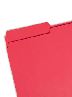 Smead® Color File Folders, Legal Size, 1/3 Cut, Red, Box Of 100
