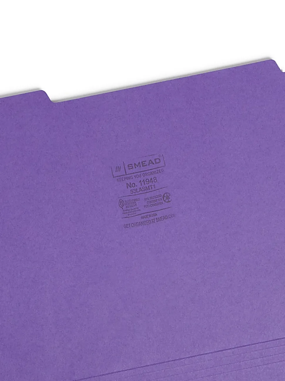 Smead® Color File Folders, Letter Size, 1/3 Cut, Jewel Tones, Box Of 100