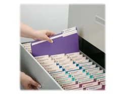 Smead® Color File Folders, Letter Size, 1/3 Cut, Jewel Tones, Box Of 100