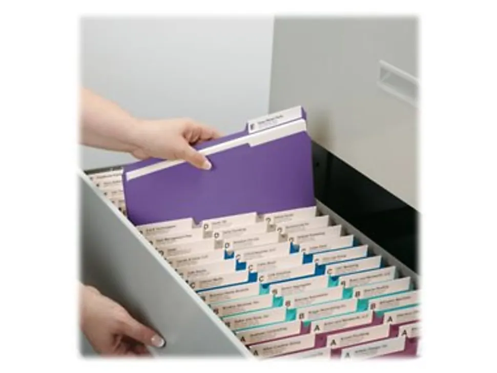 Smead® Color File Folders, Letter Size, 1/3 Cut, Jewel Tones, Box Of 100