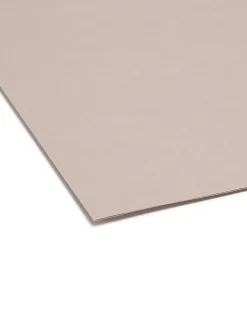 SmeadĀ® Color File Folders, Letter Size, 1/3 Cut, Gray, Box Of 100