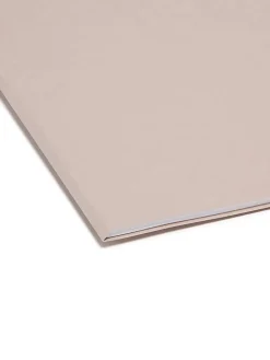 Smead® Color File Folders, Letter Size, 1/3 Cut, Gray, Box Of 100