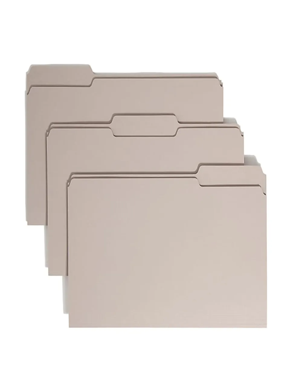 Smead® Color File Folders, Letter Size, 1/3 Cut, Gray, Box Of 100
