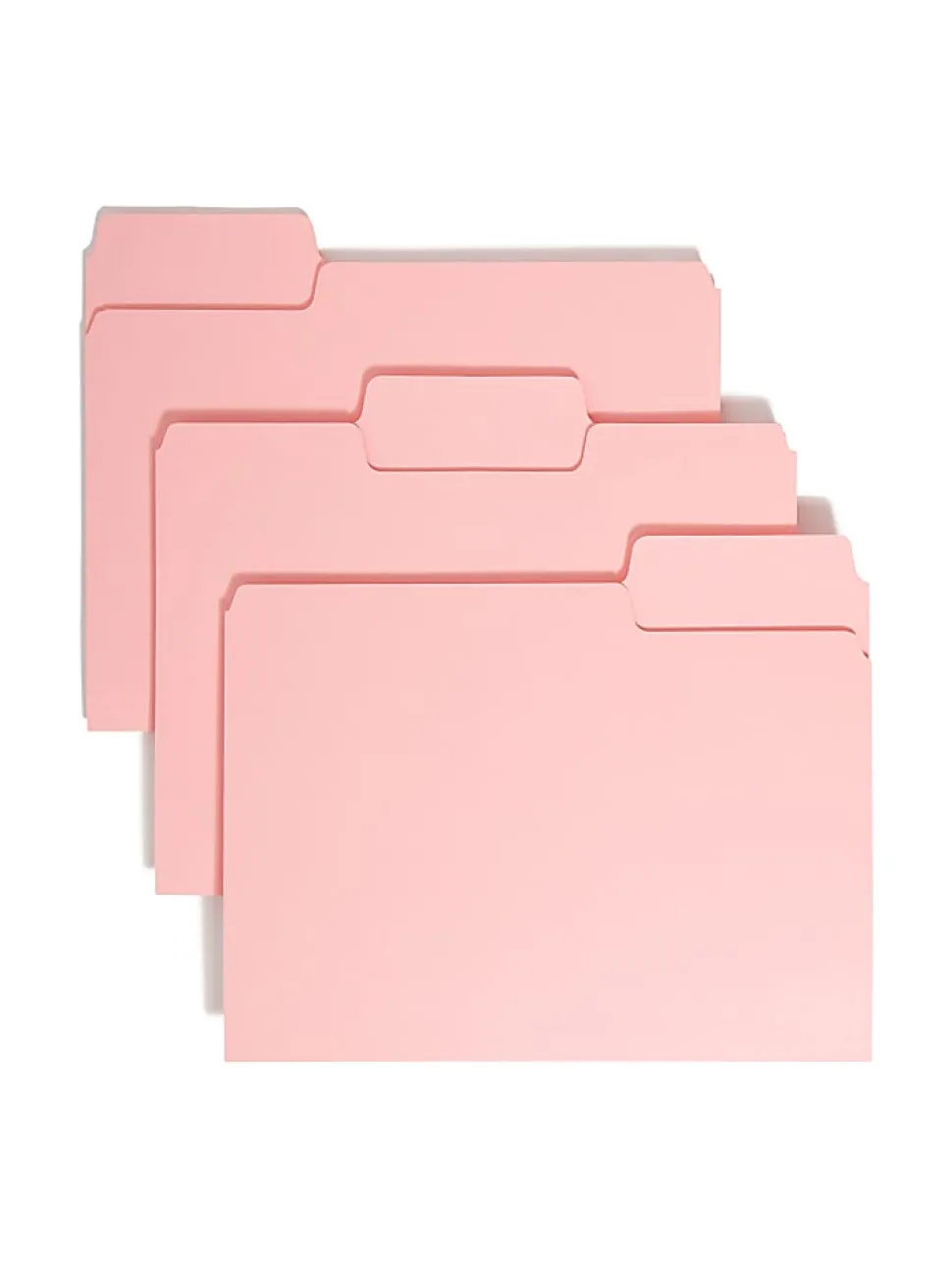 Smead® Color File Folders, Letter Size, 1/3 Cut, Pink, Box Of 100