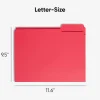Smead® Color File Folders, Letter Size, 1/3 Cut, Red, Box Of 100 (12743)
