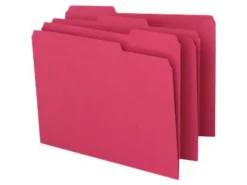 Smead® Color File Folders, Letter Size, 1/3 Cut, Red, Box Of 100 (12743)