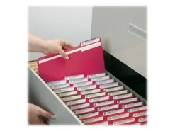 Smead® Color File Folders, Letter Size, 1/3 Cut, Red, Box Of 100 (12743)