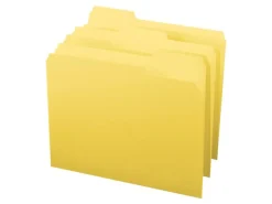 Smead® Color File Folders, Letter Size, 1/3 Cut, Yellow, Box Of 100