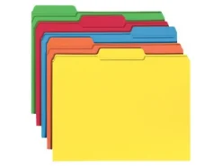 Smead® Color File Folders, Letter Size, 1/3 Cut, Brights, Box Of 100