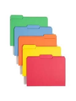 Smead® Color File Folders, Letter Size, 1/3 Cut, Brights, Box Of 100
