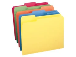 Smead® Color File Folders, Letter Size, 1/3 Cut, Brights, Box Of 100