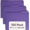 Smead® Color File Folders, Letter Size, 1/3 Cut, Purple, Box Of 100