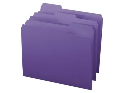 Smead® Color File Folders, Letter Size, 1/3 Cut, Purple, Box Of 100