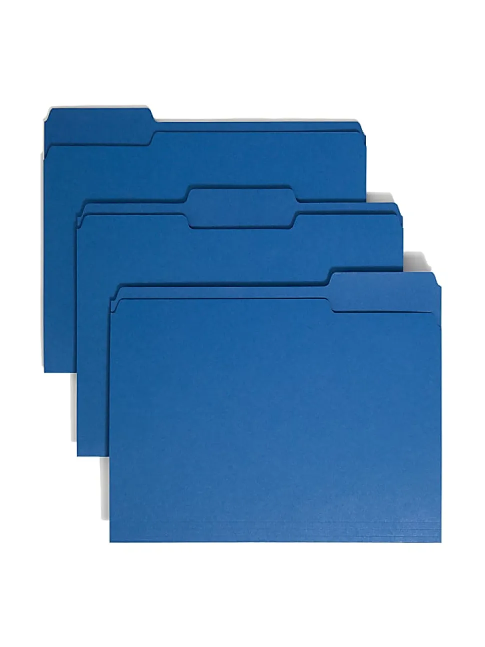 Smead® Color File Folders, Letter Size, 1/3 Cut, Navy, Box Of 100
