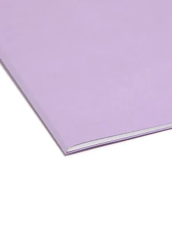 Smead® Color File Folders, With Reinforced Tabs, Letter Size, 1/3 Cut, Lavender, Box Of 100