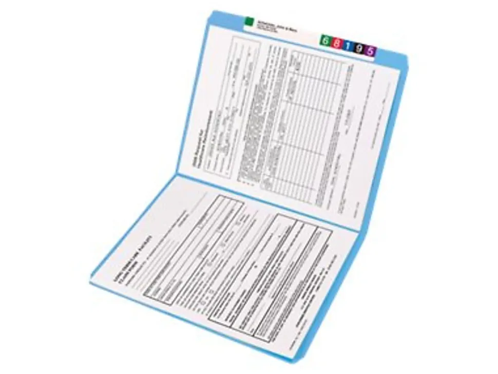 Smead® Color File Folders, With Reinforced Tabs, Letter Size, Straight Cut, Blue, Box Of 100