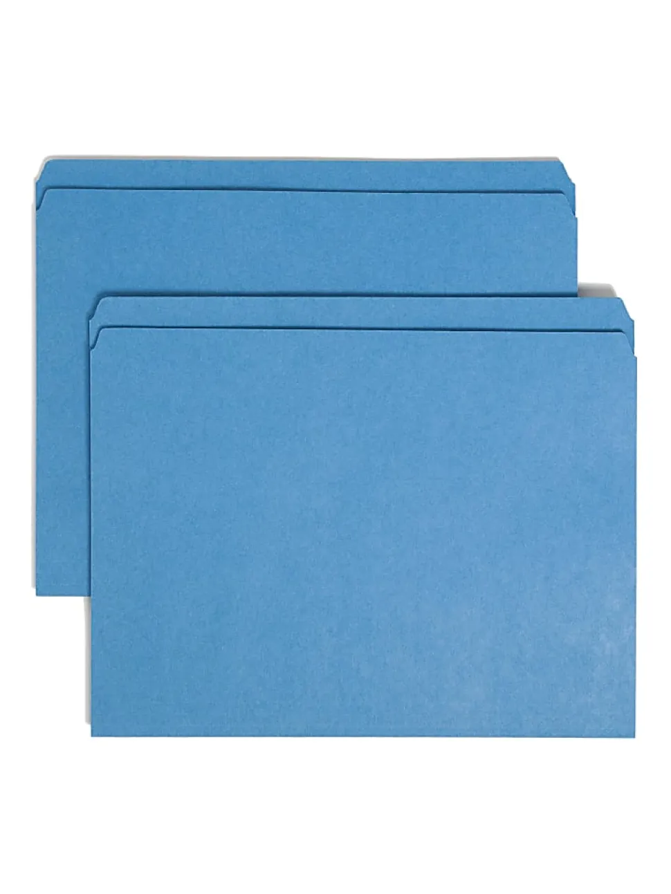 Smead® Color File Folders, With Reinforced Tabs, Letter Size, Straight Cut, Blue, Box Of 100