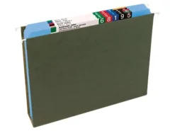 Smead® Color File Folders, With Reinforced Tabs, Letter Size, Straight Cut, Blue, Box Of 100